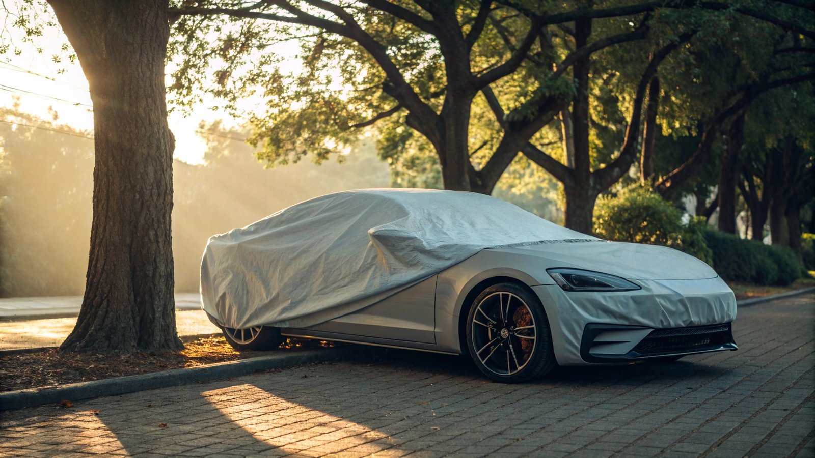 alt text: Applying protective wax coating to a car hood
