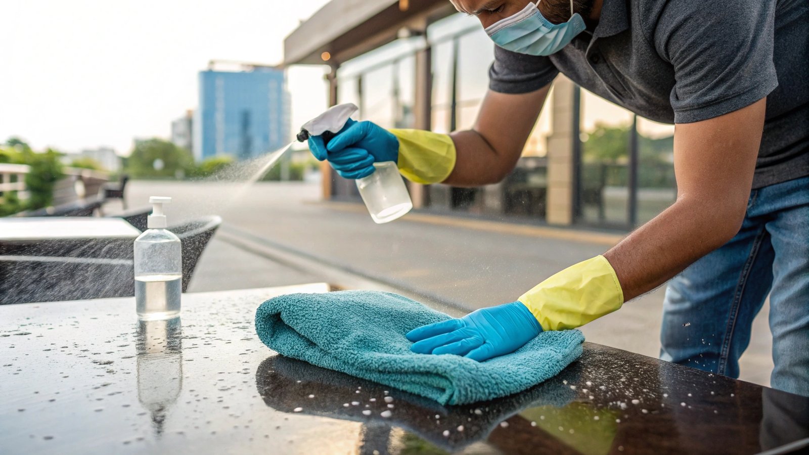 interior window cleaning technique