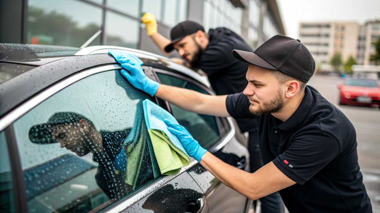 Cleaning car windows