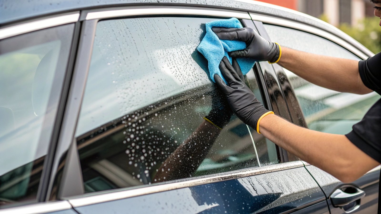 Glass cleaner and microfiber