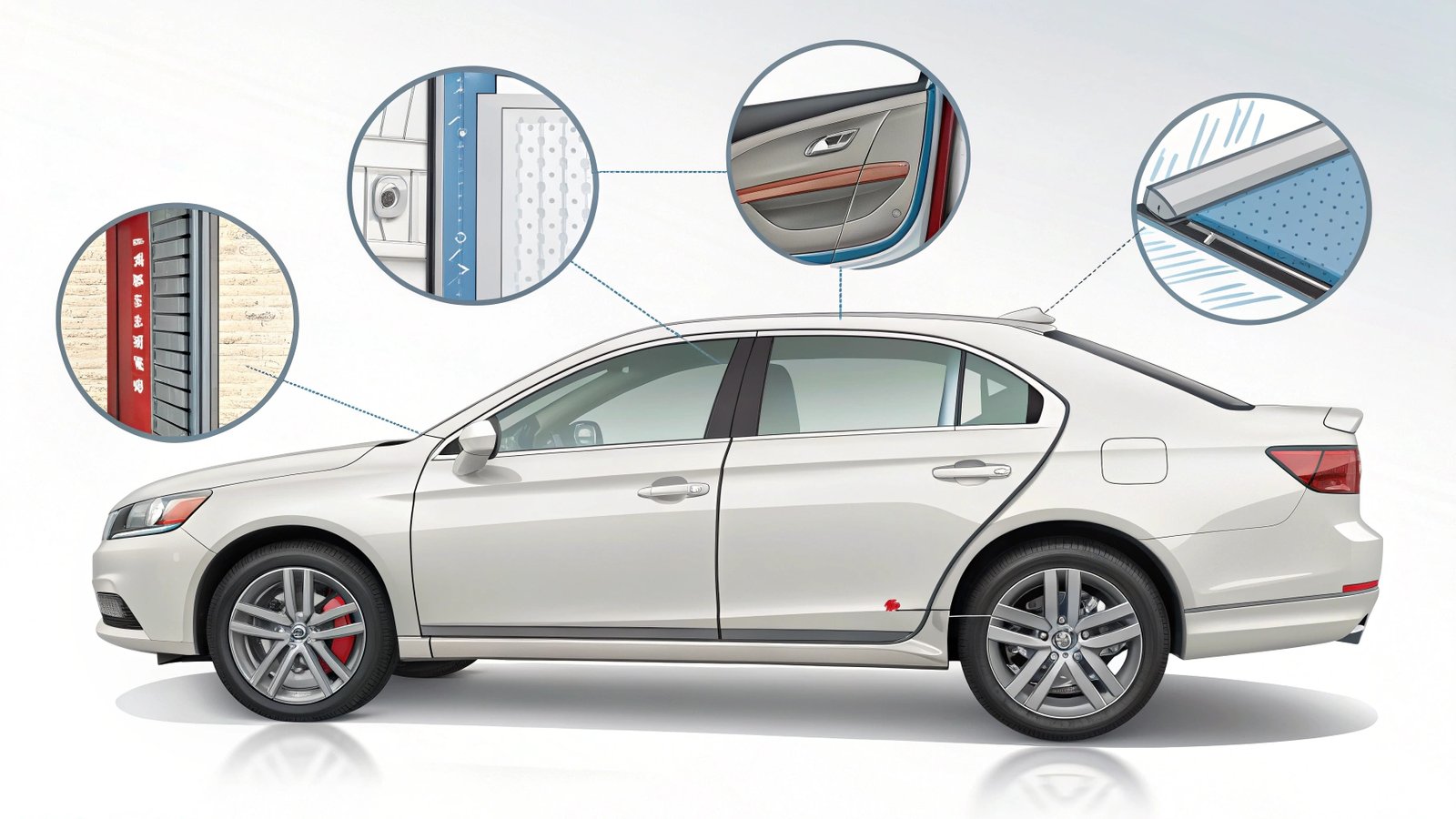 Car window seal diagram
