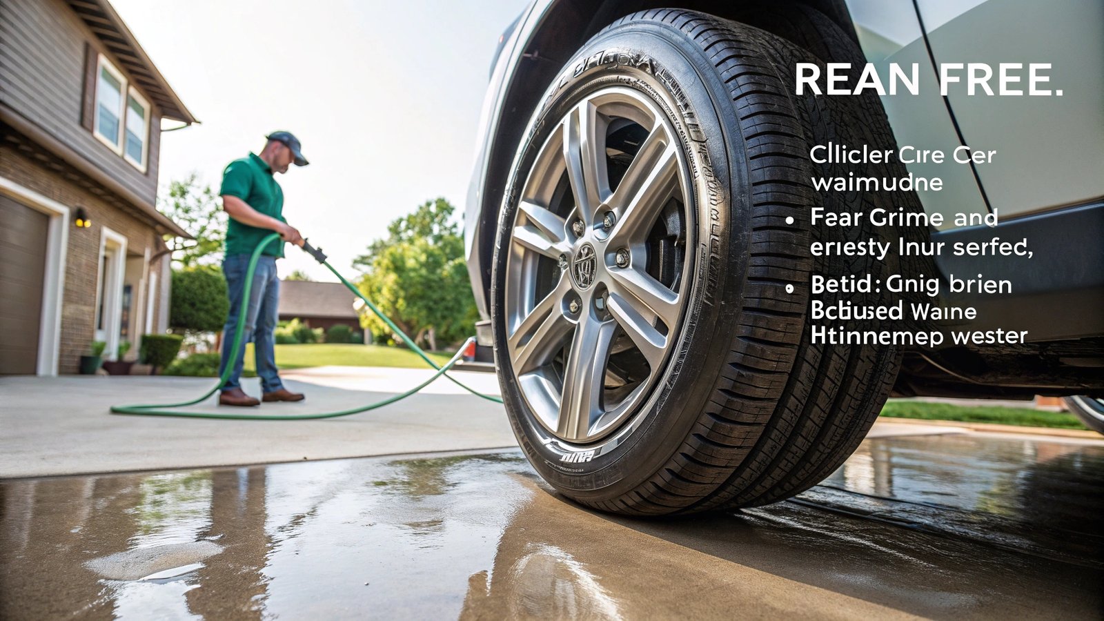 Washing tires
