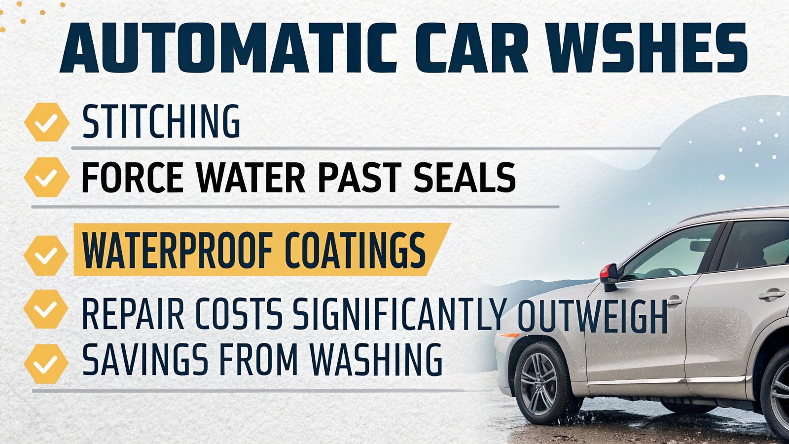 Car wash damage types
