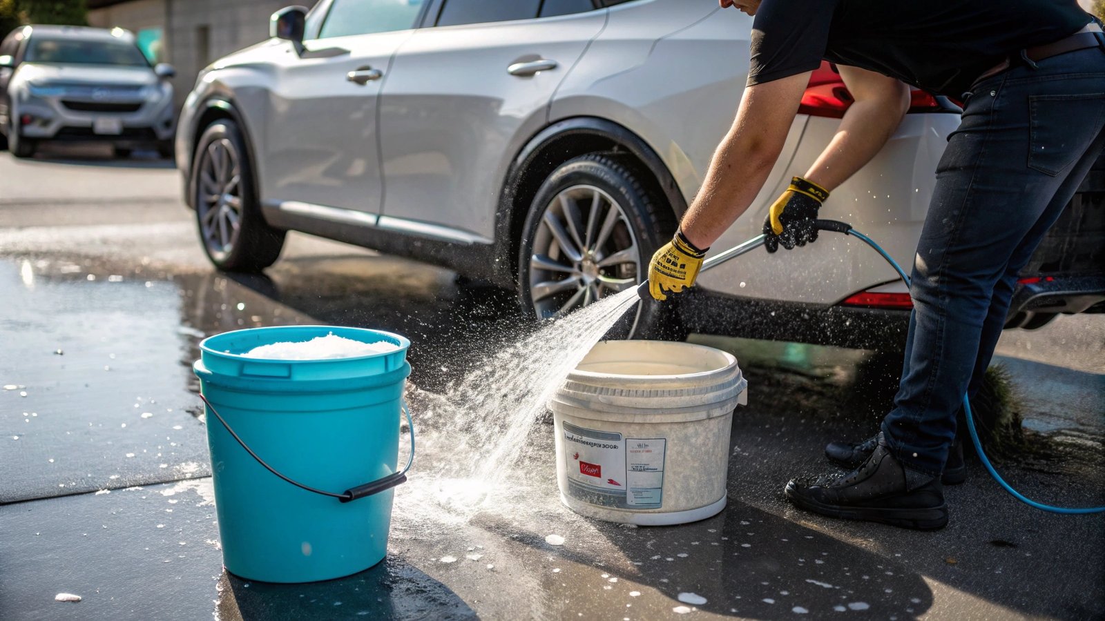 Black car washing technique