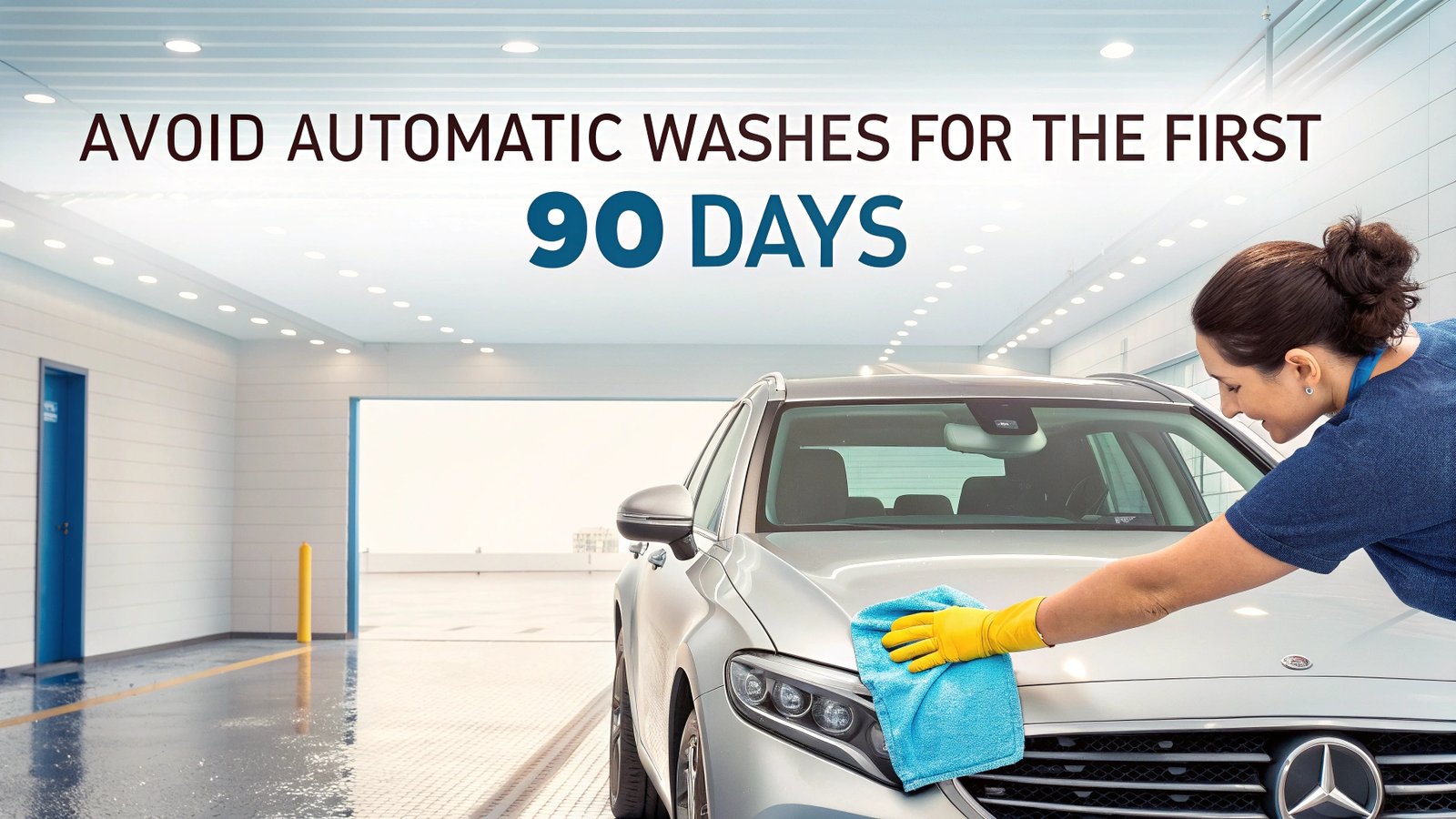 Proper new car washing setup