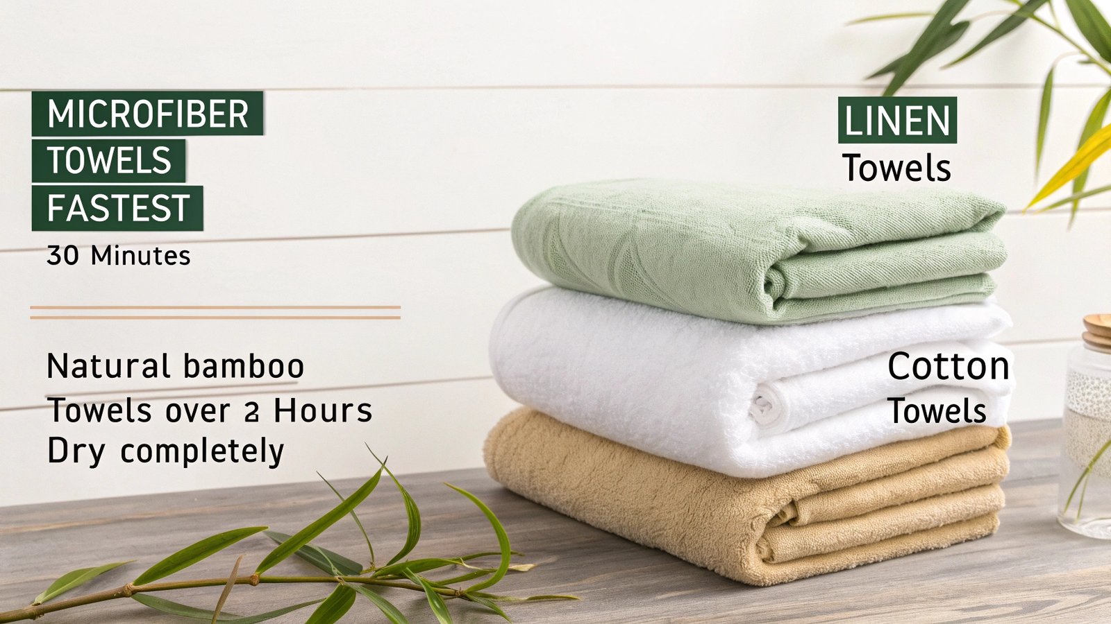 Comparison of drying towel types