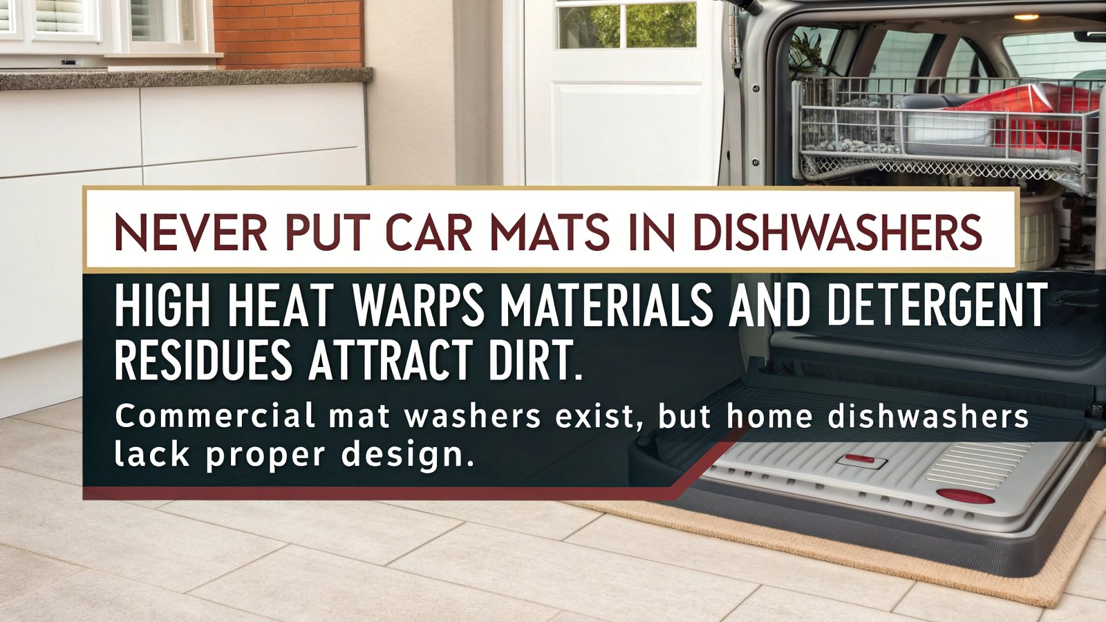 Damaged mat from dishwasher