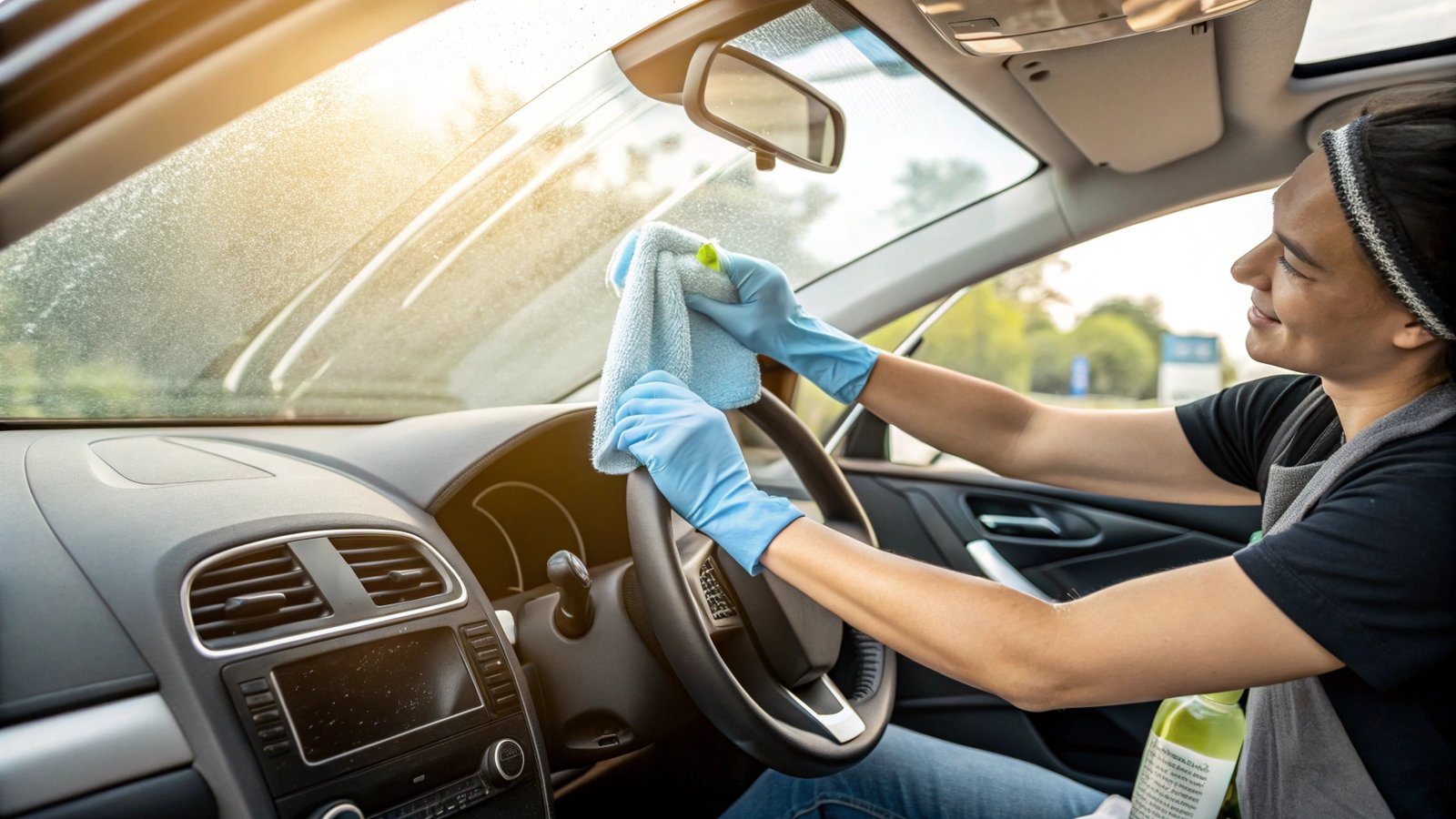 Proper windshield cleaning technique