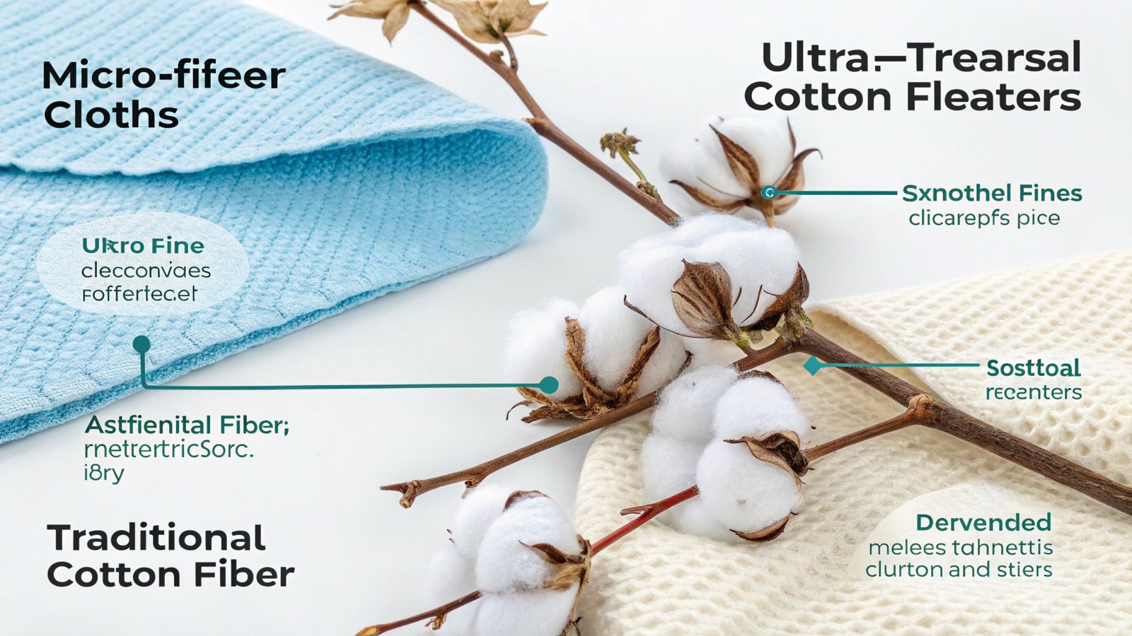 Microscopic view of microfiber vs cotton