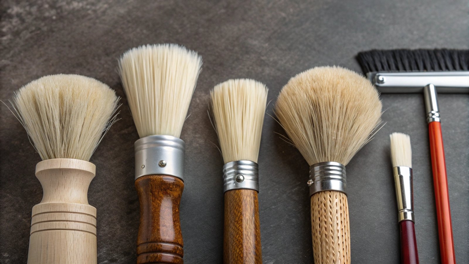 Different car wash brush types