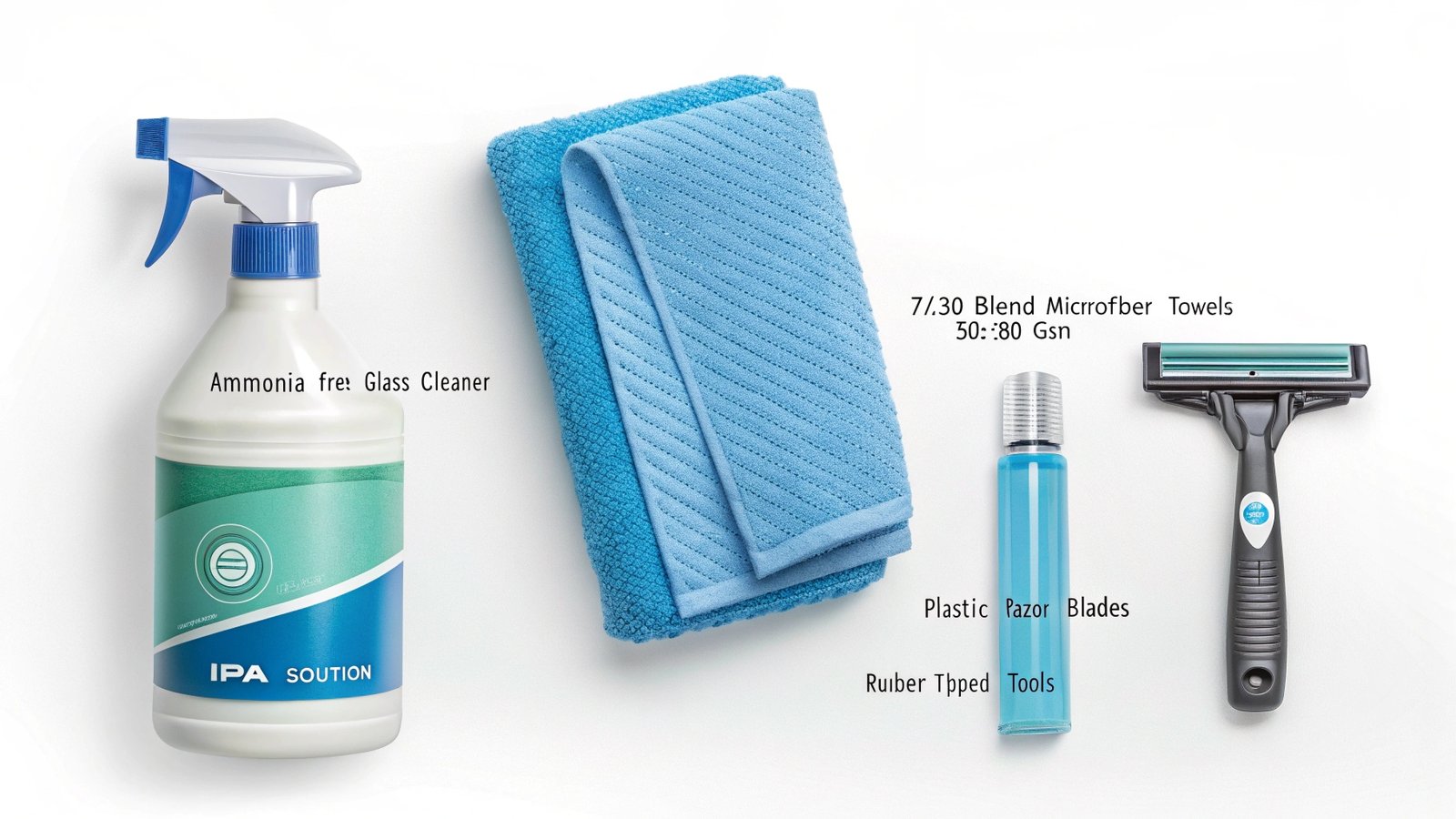 Windshield cleaning toolkit