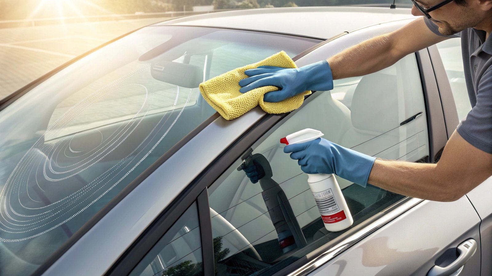 Professional detailing automotive glass