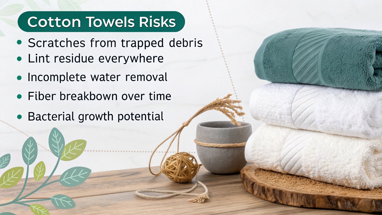 Microscopic towel comparison