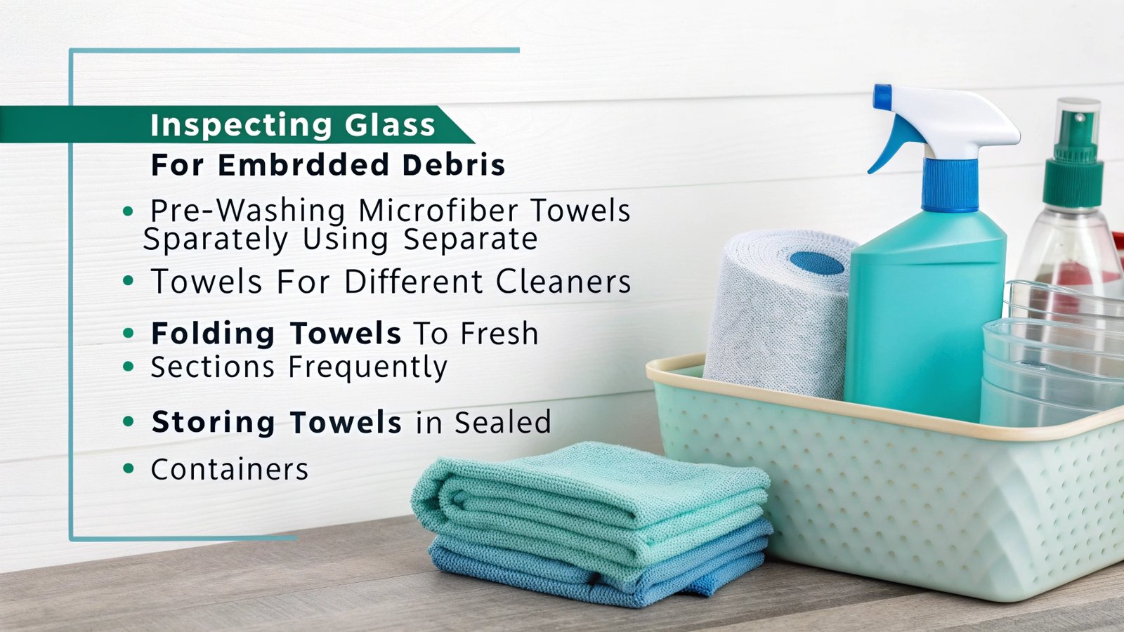 Proper glass towel storage