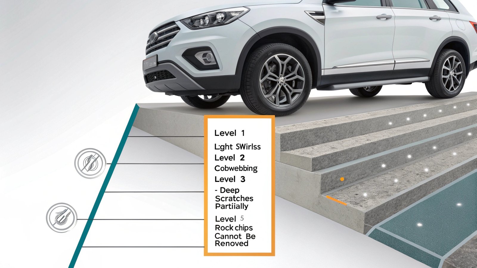Scratch removal progression