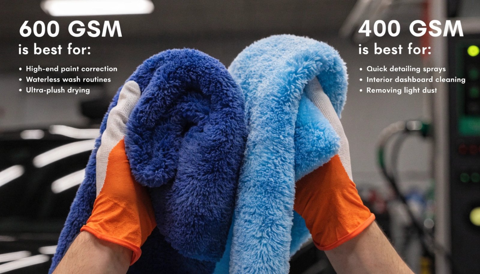 400 vs. 600 GSM towel performance test