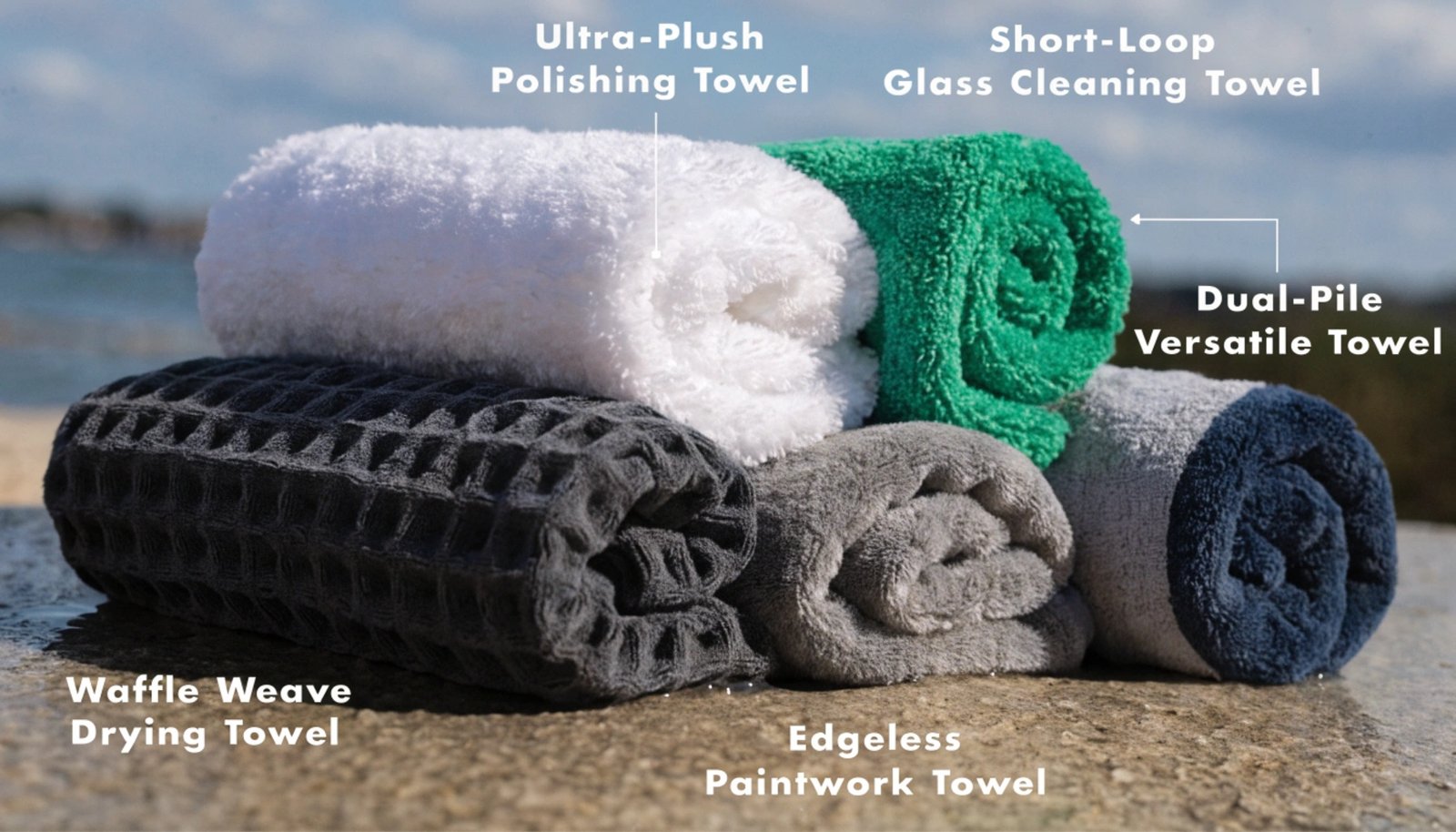 Professional detailing towel collection