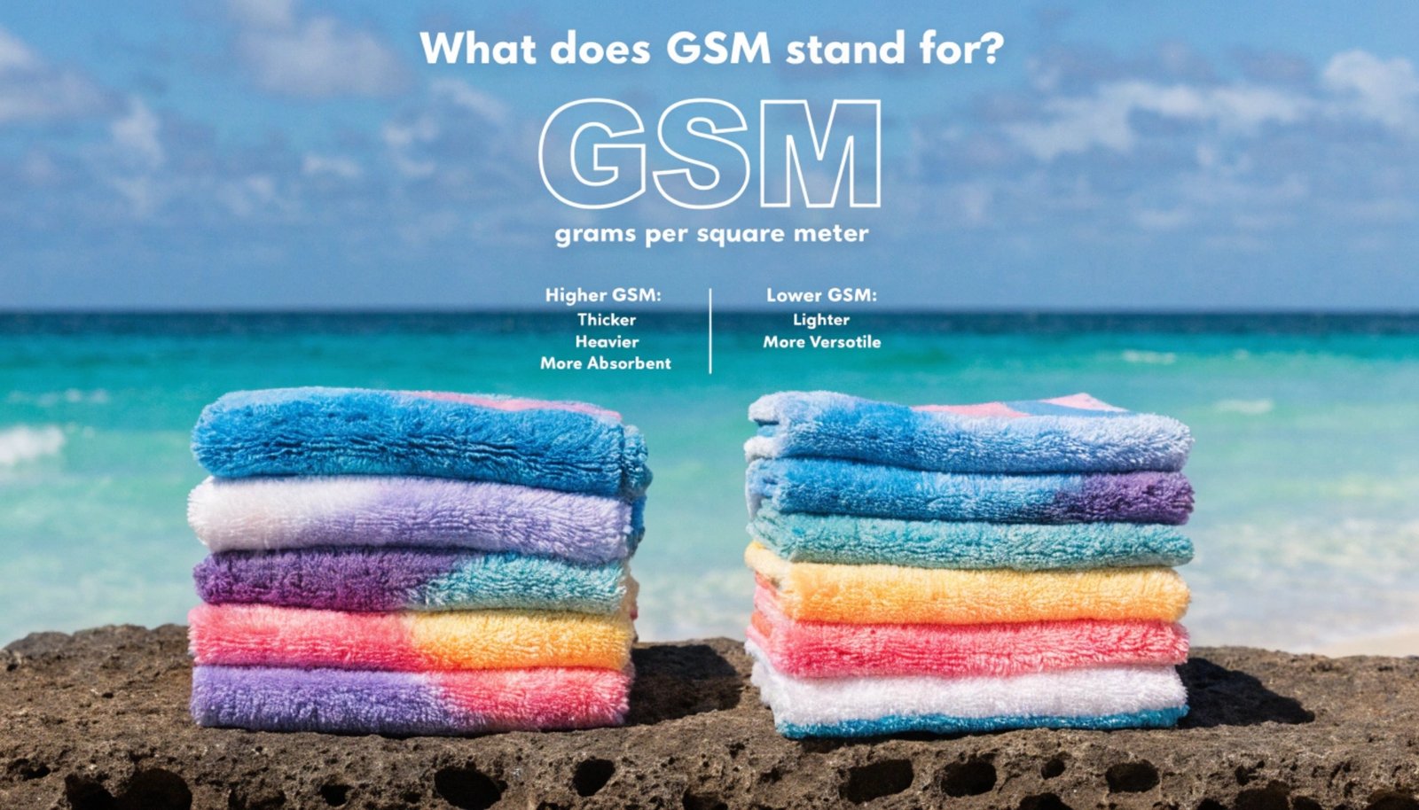 Microfiber towels with different GSM comparisons