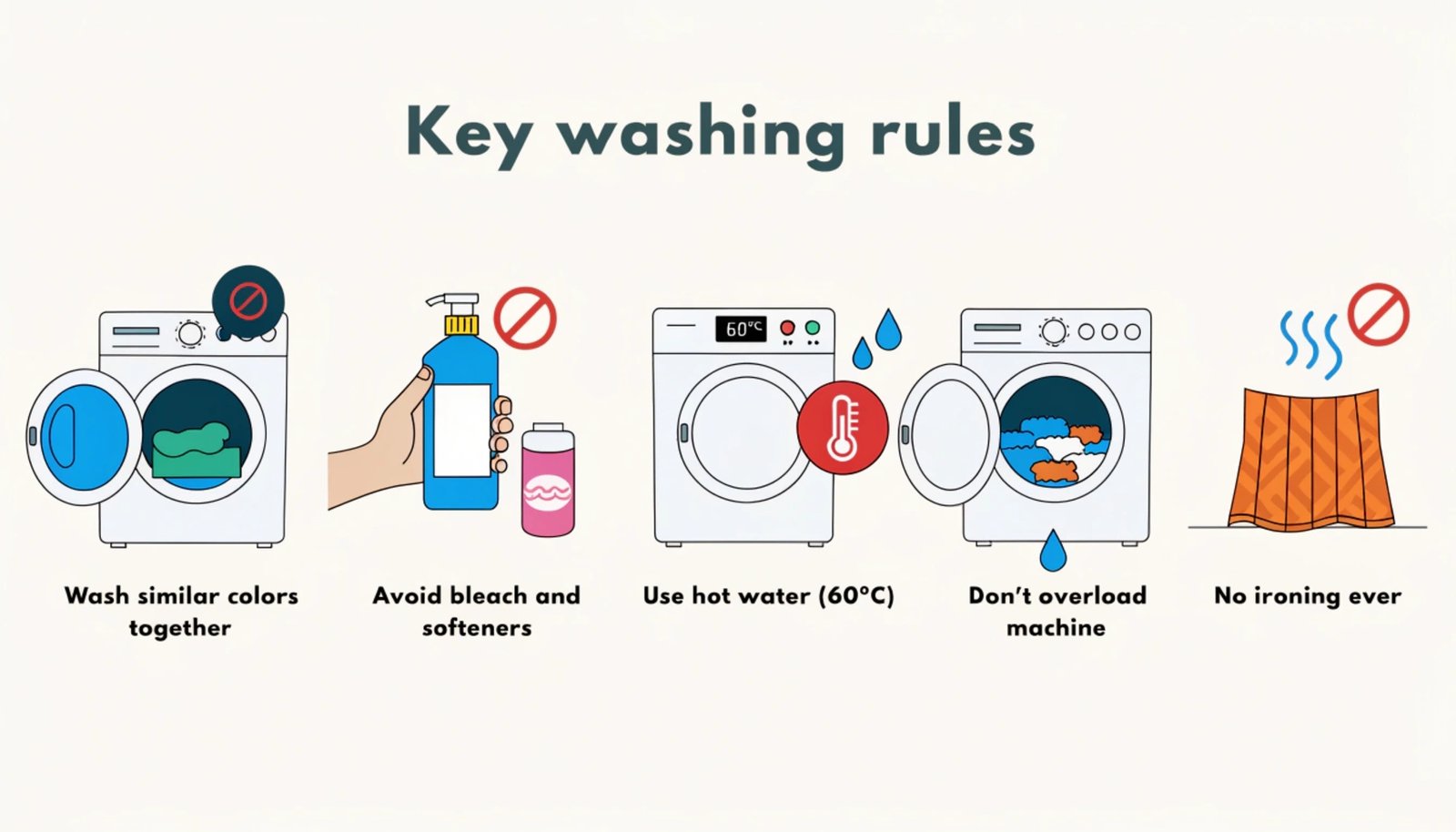 Properly loaded washing machine