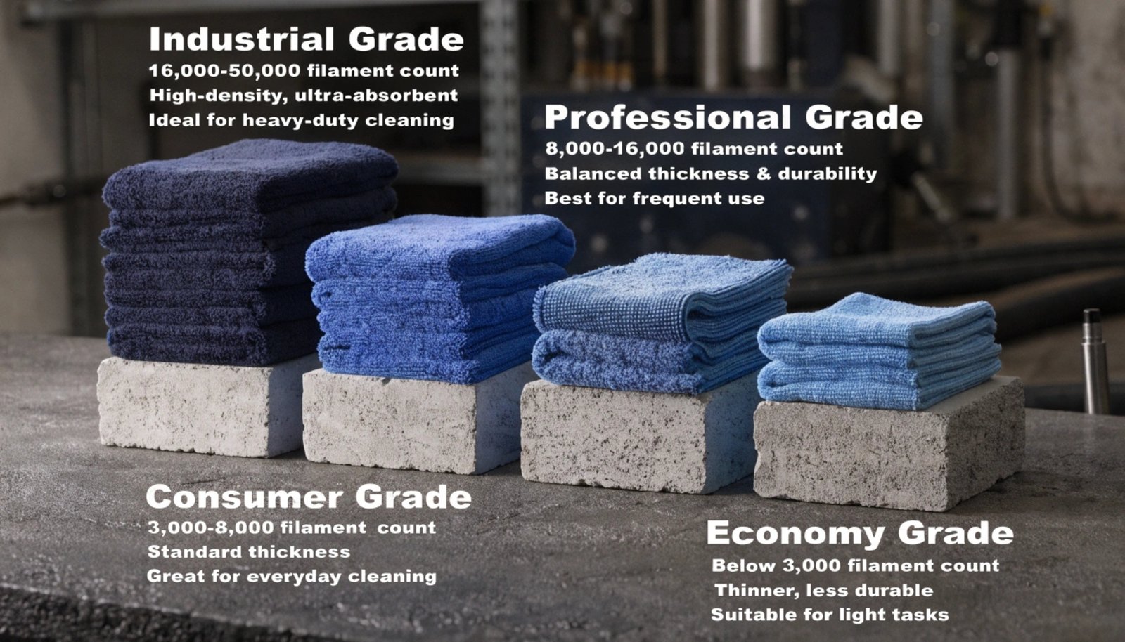 Microfiber under microscope comparison