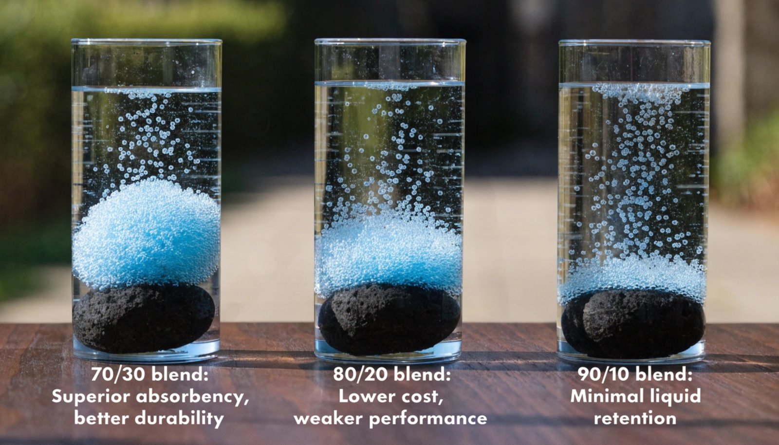 Comparison of microfiber fiber ratios