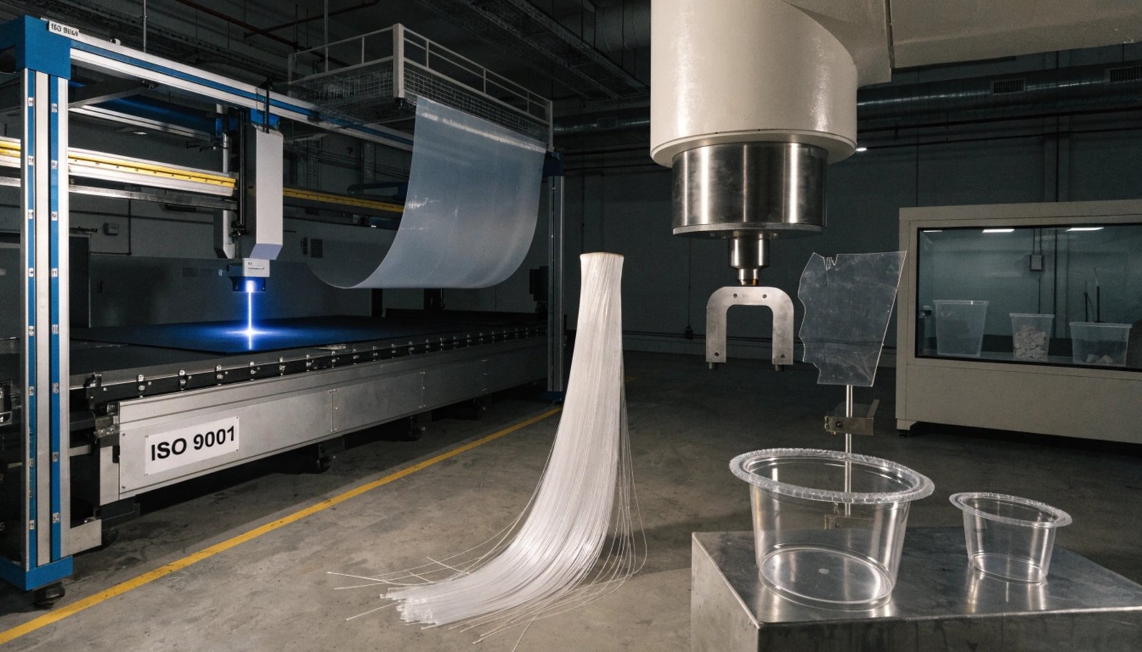 Microfiber towel production stages