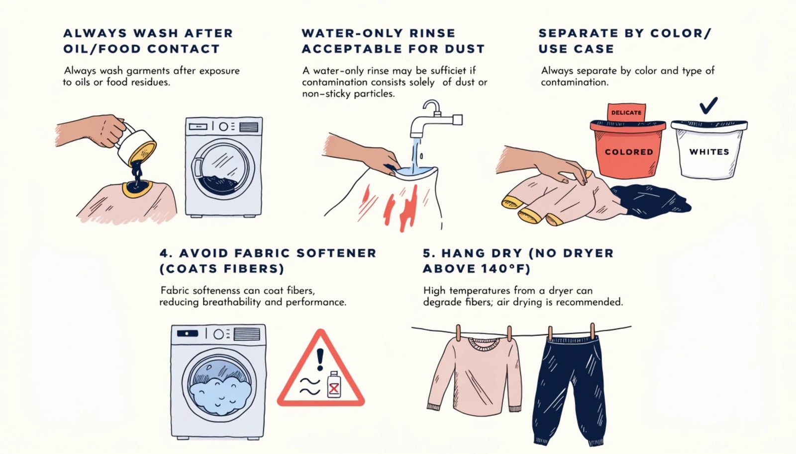 Proper microfiber washing technique