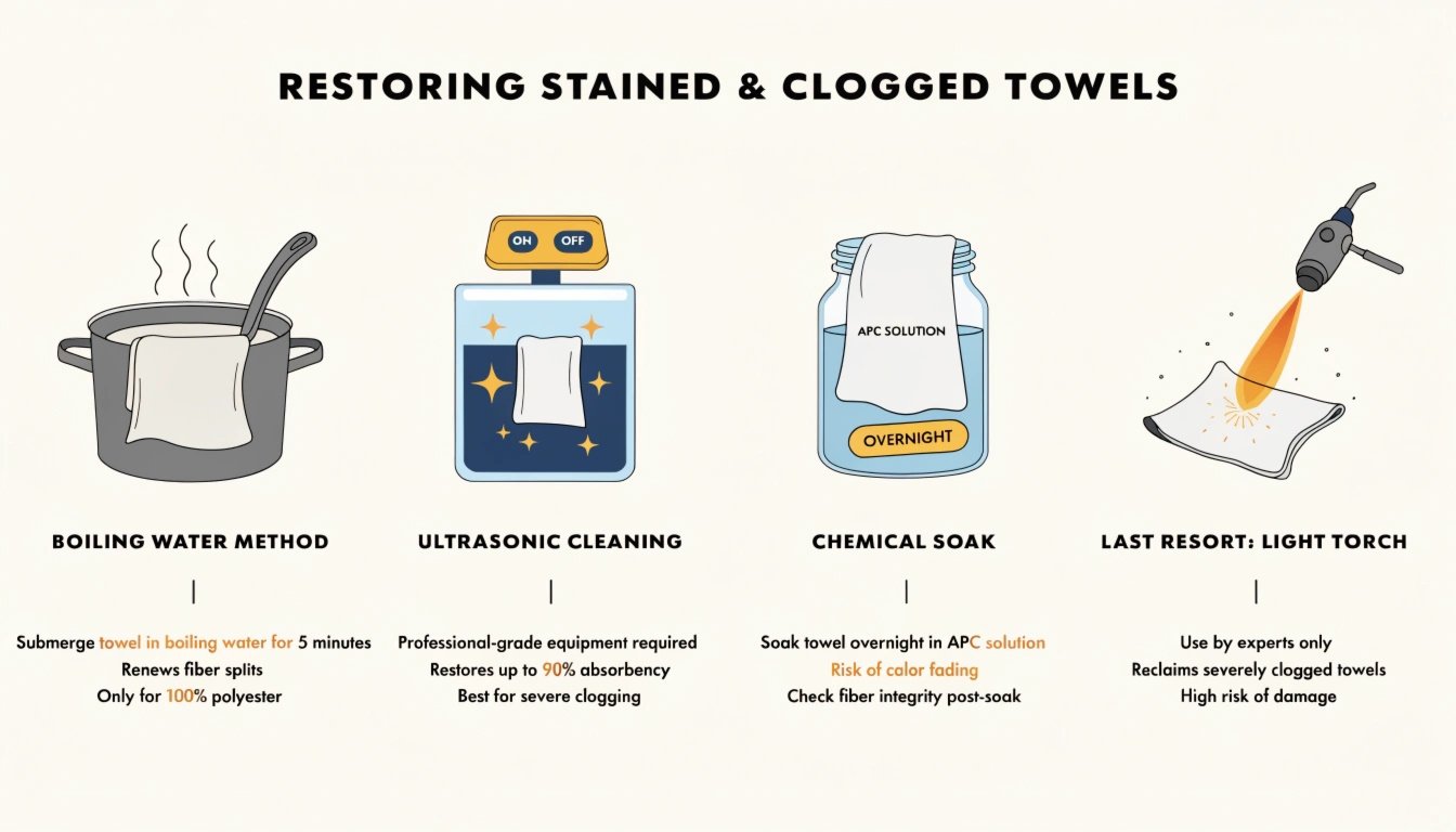 Ultrasonic cleaner for towels