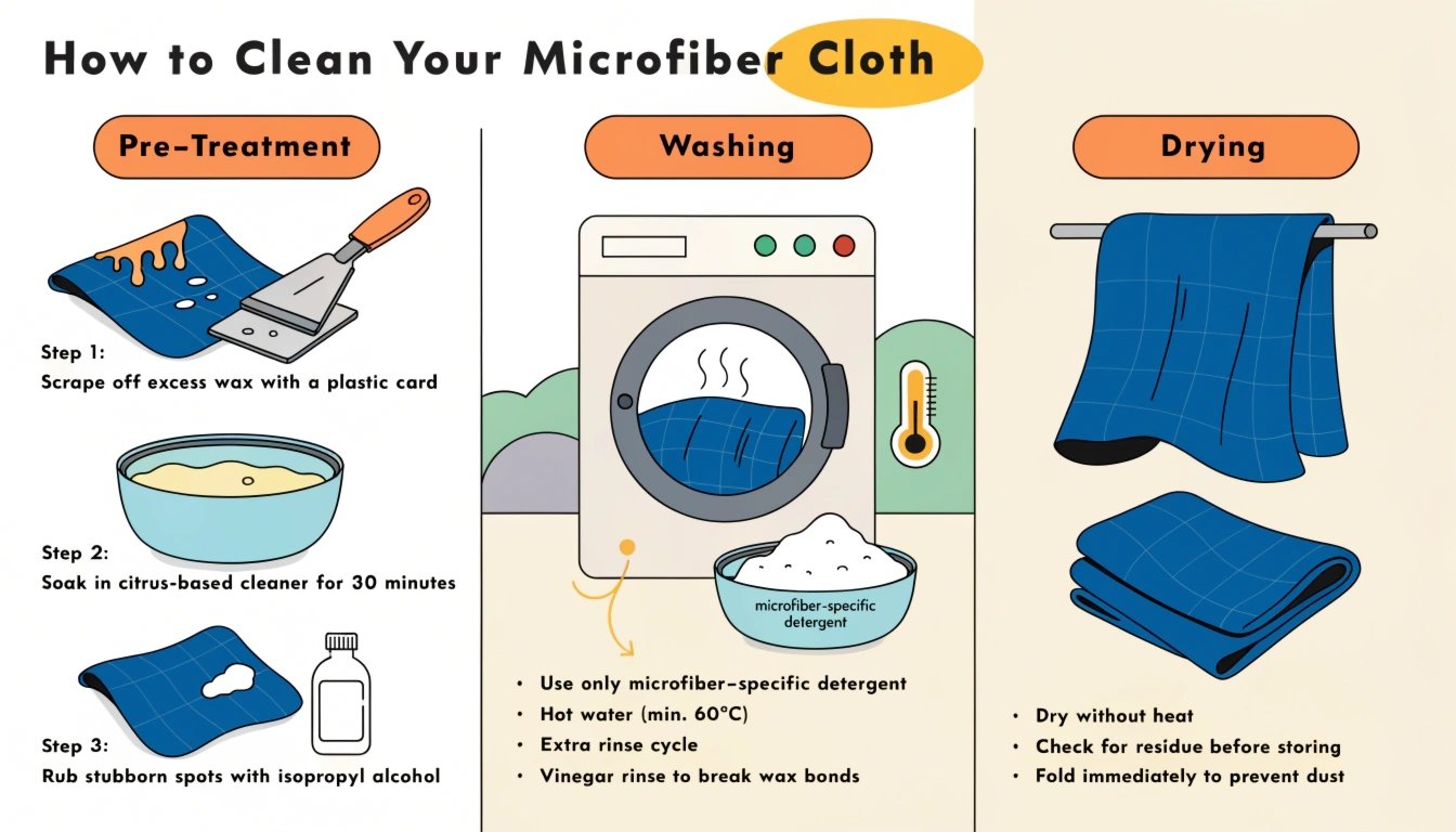 Step-by-step wax removal process