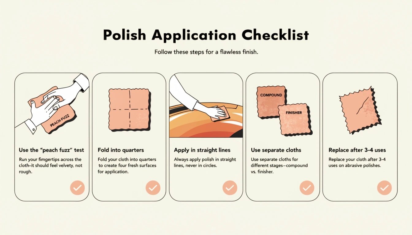 Different folding methods for polishing