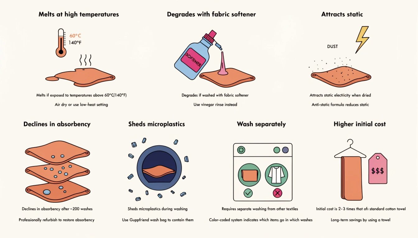 Microfiber care challenges