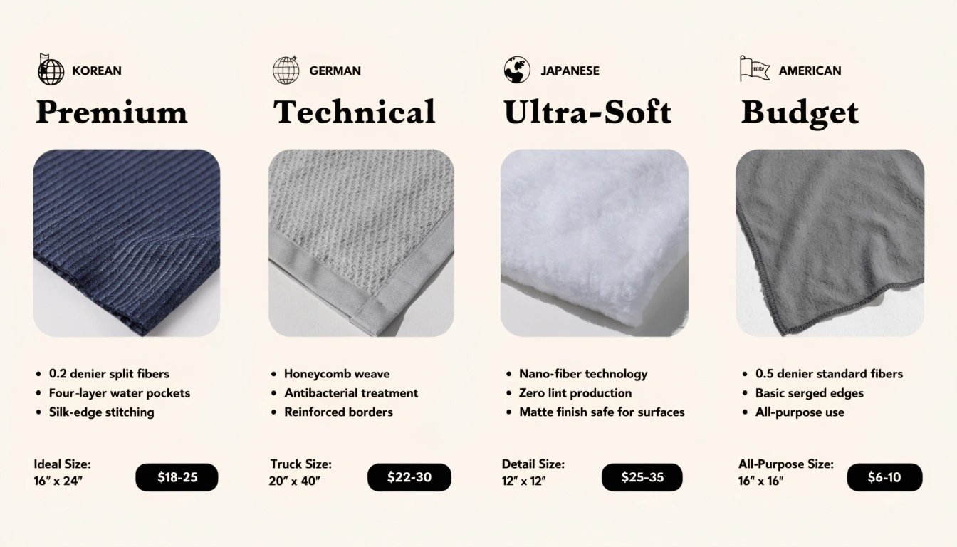 Premium drying towel absorption