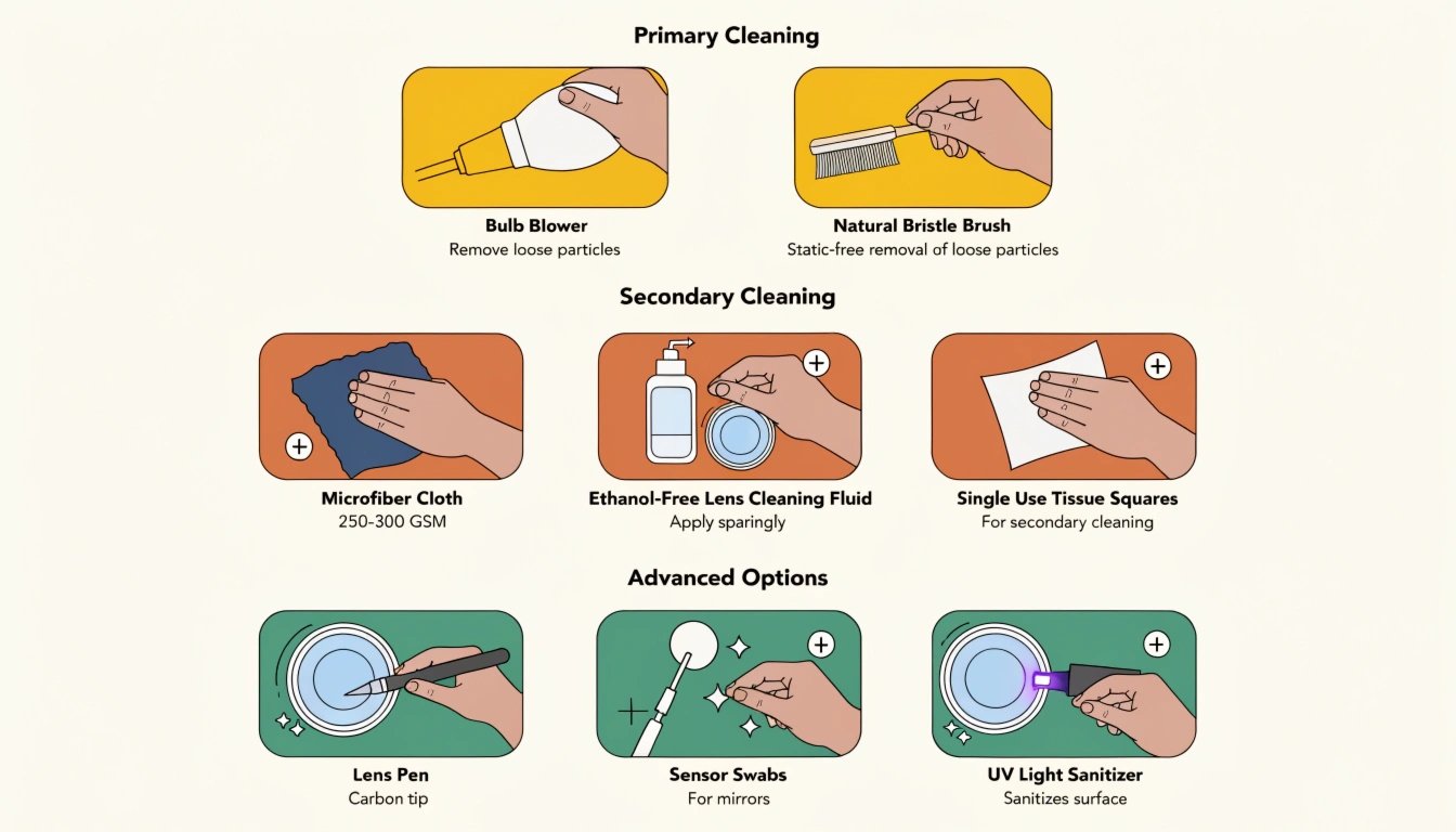 Professional lens cleaning tools