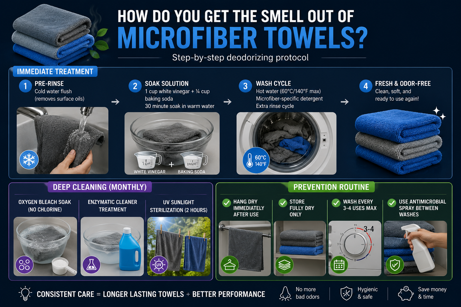 Microfiber cleaning process