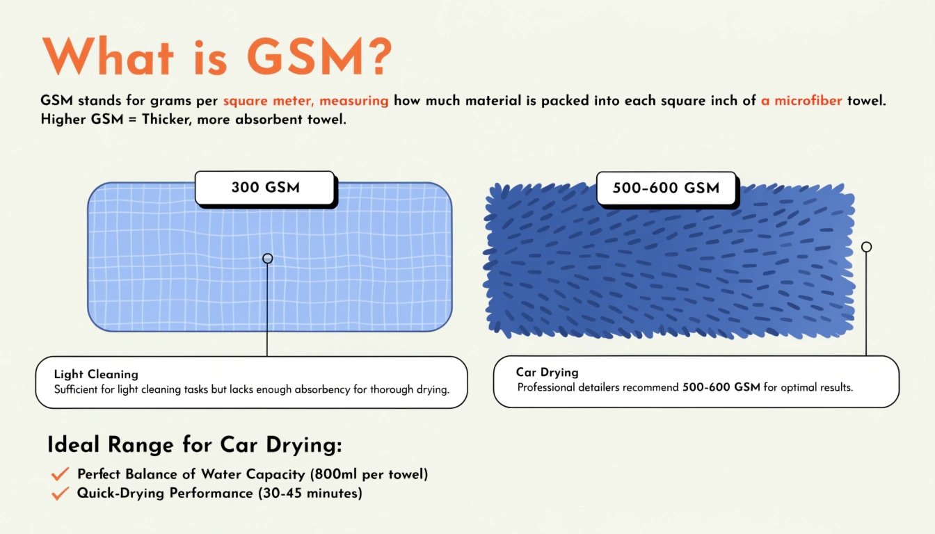 GSM comparison chart for microfiber
