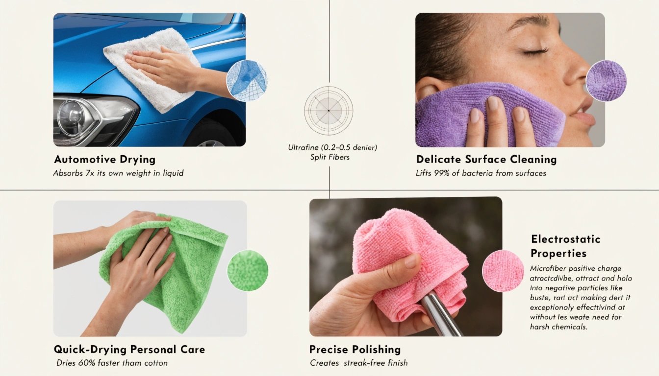 Microfiber towel multiusage