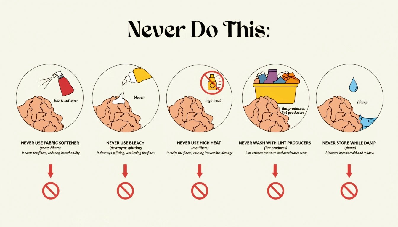 Proper microfiber storage