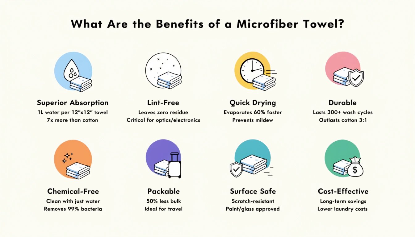 Microfiber benefits infographic