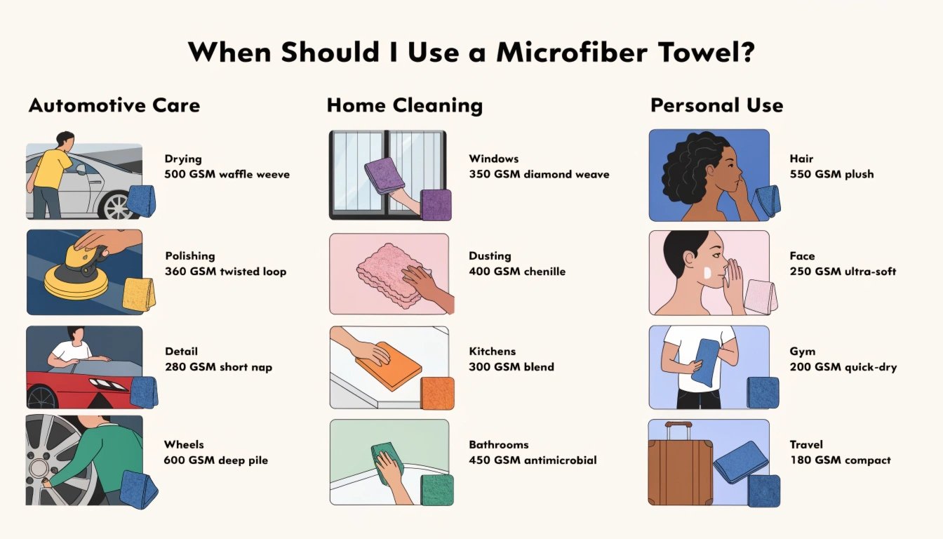 Task-specific microfiber types