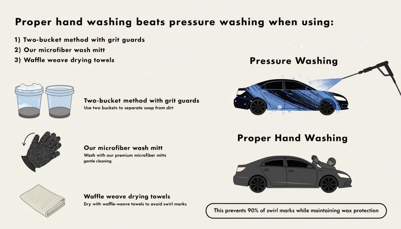 Hand washing car with Towelsupreme products