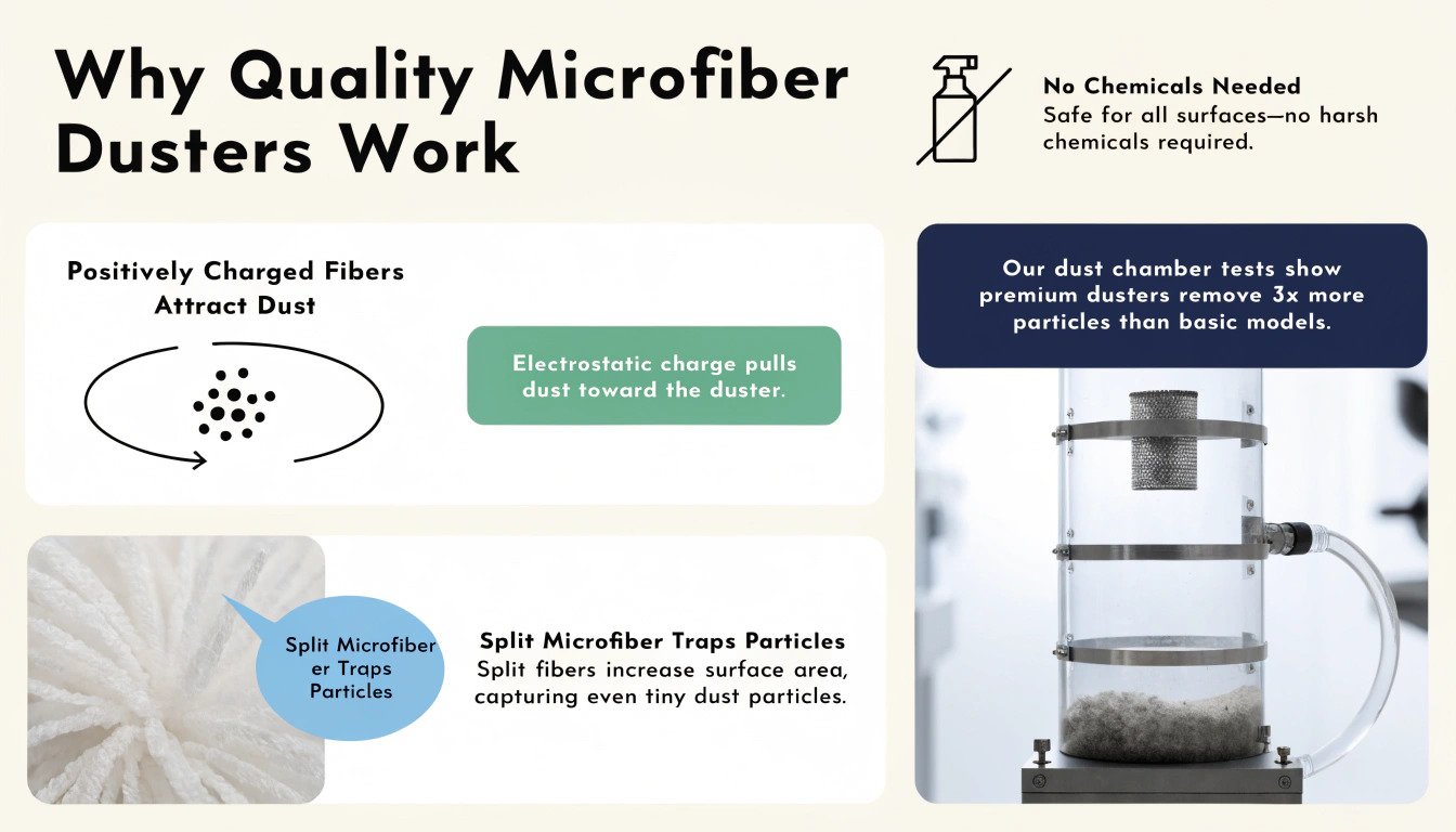 Microfiber dusting technology