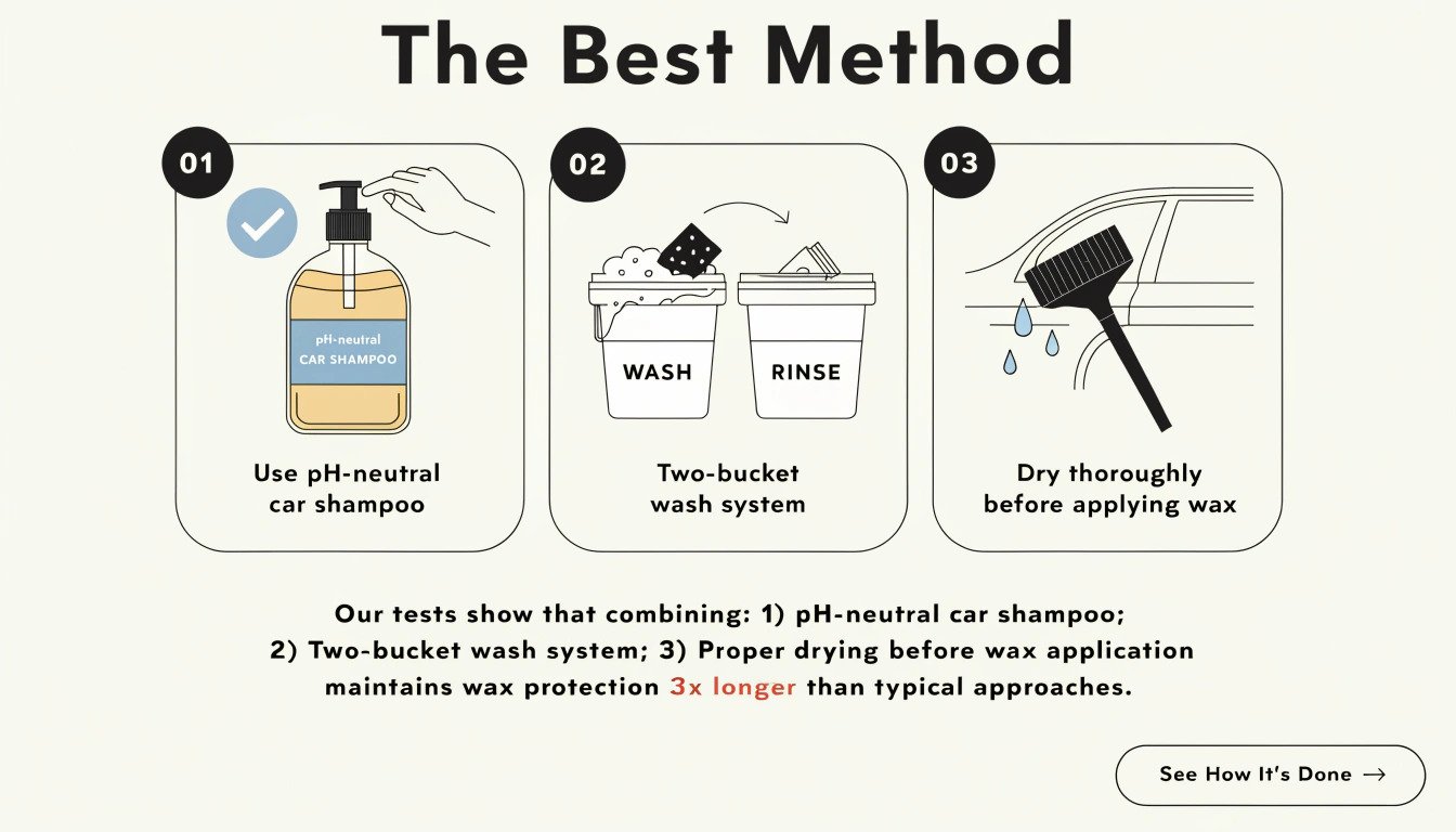 Professional car wash and wax technique