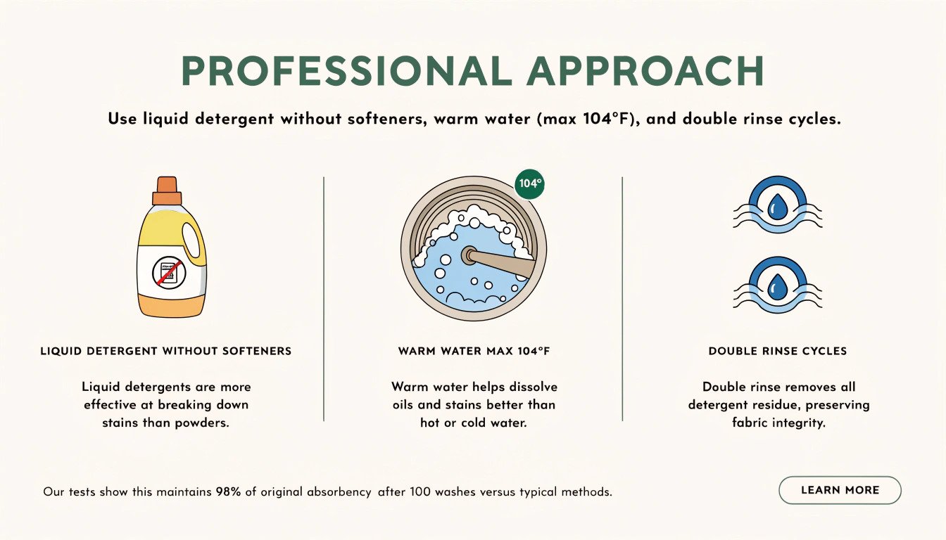 Proper microfiber towel washing
