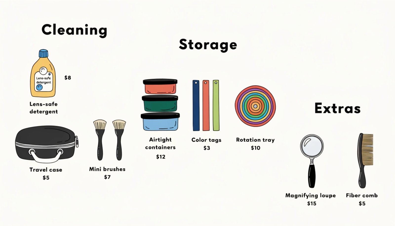 Complete glasses cloth system