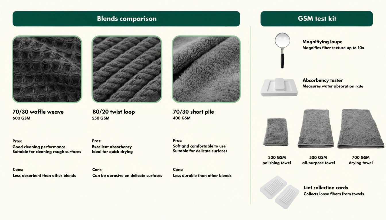 Towel testing kit