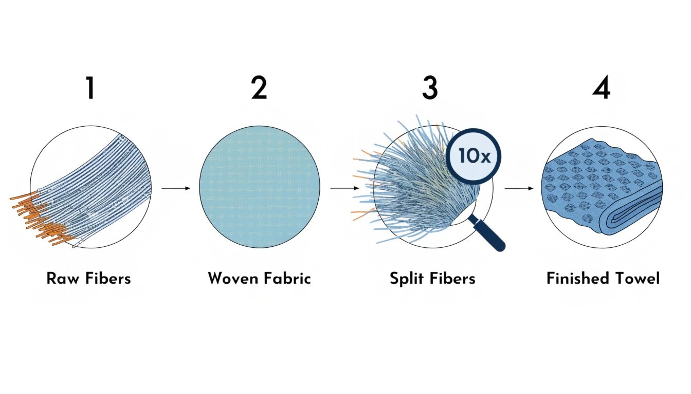 Microfiber texture stages