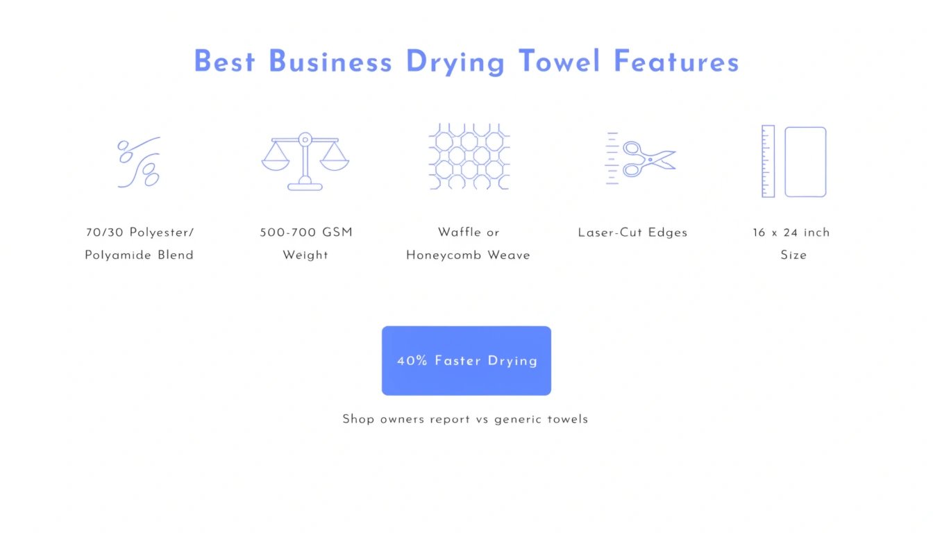 Professional drying towel in action