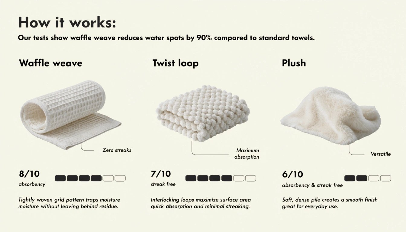 Towel types side-by-side