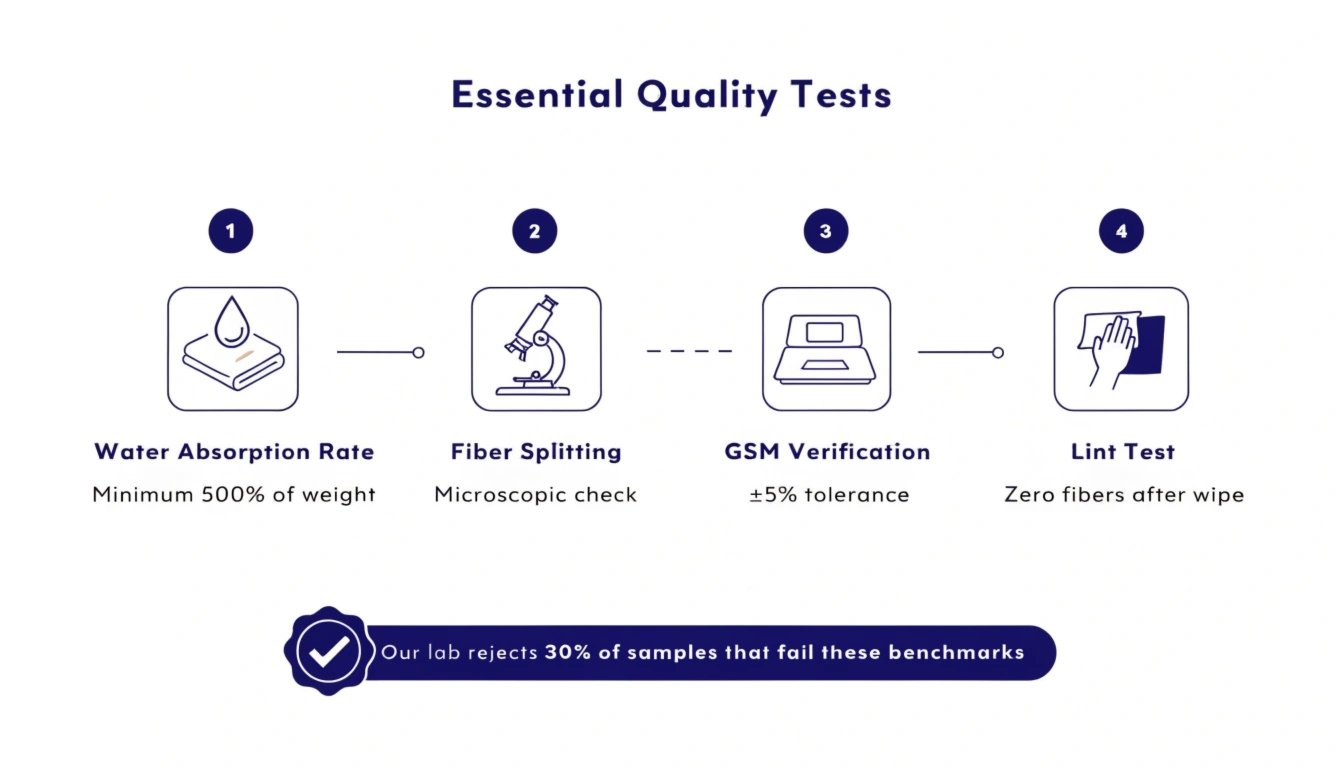 Microfiber quality testing