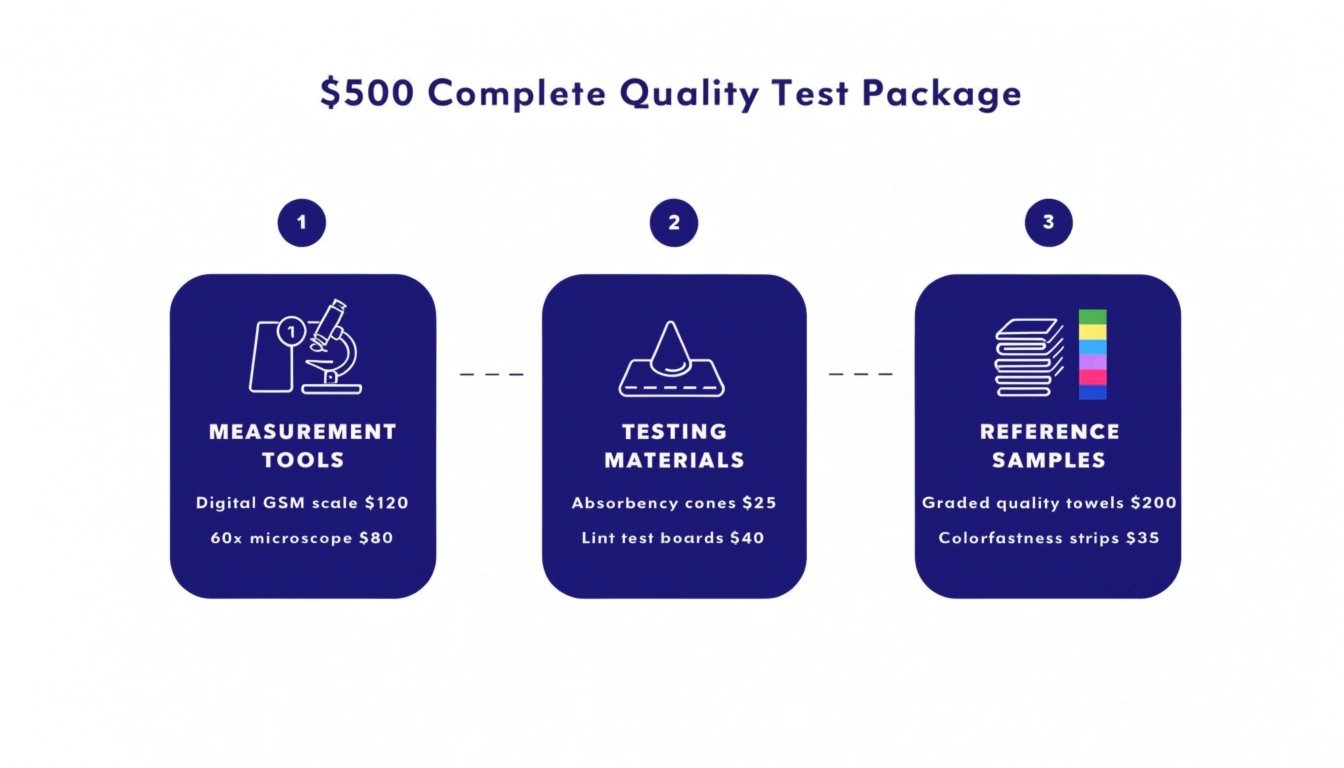 Testing equipment set